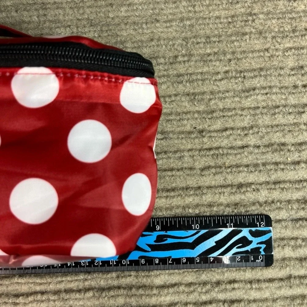 Lug Red White Polka Dot Cosmetic Bag Travel Toiletry Makeup Organizer Pouch